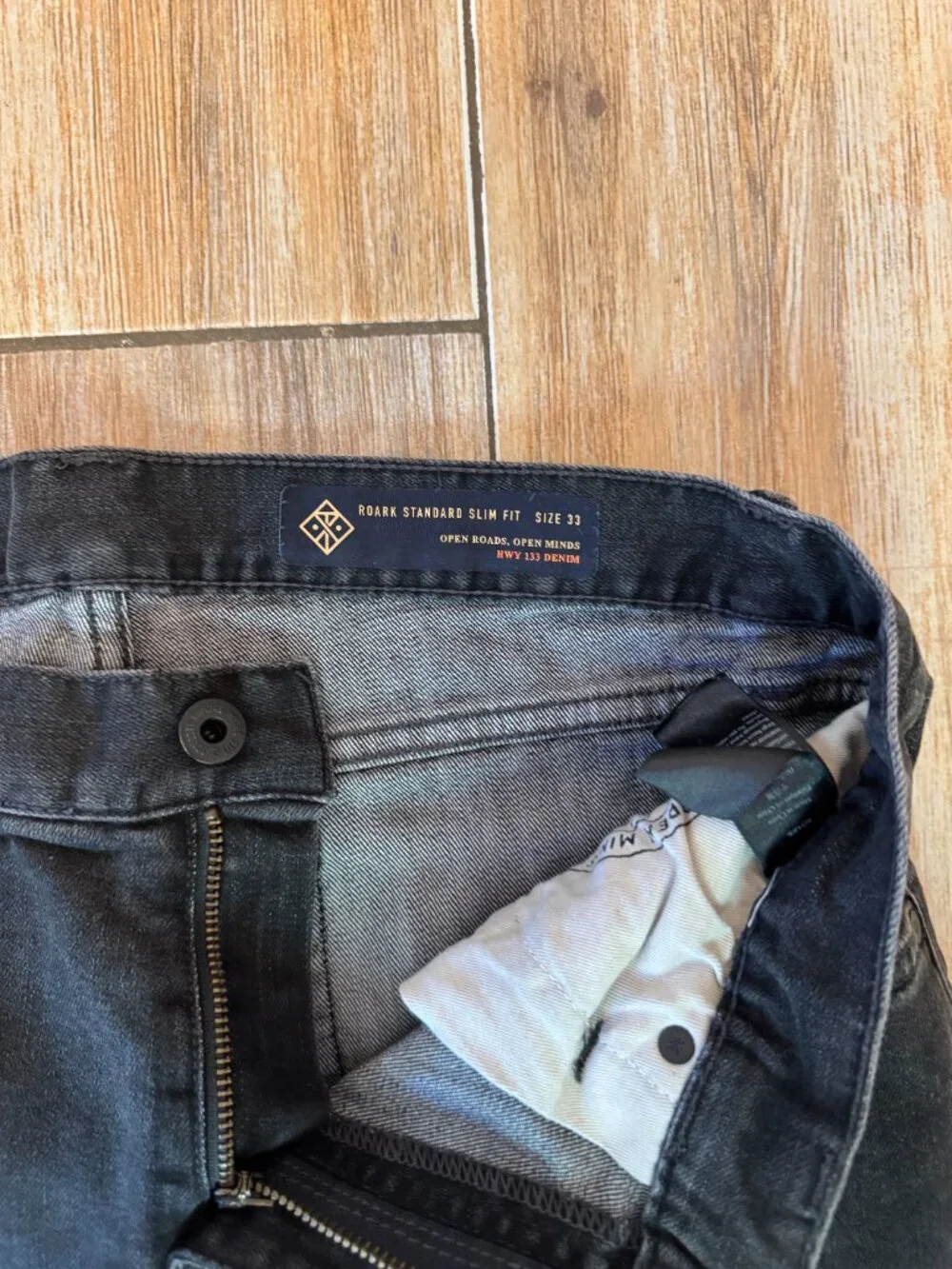 Roark HWY 133 Slim Straight Broken Twill Jeans - Black - 33x30